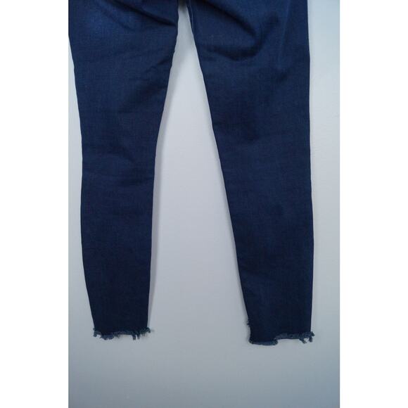 Kut from the Kloth Connie‎ Ankle Skinny Dark Wash Staggered Raw Hem Mid Rise 4 - Picture 8 of 12